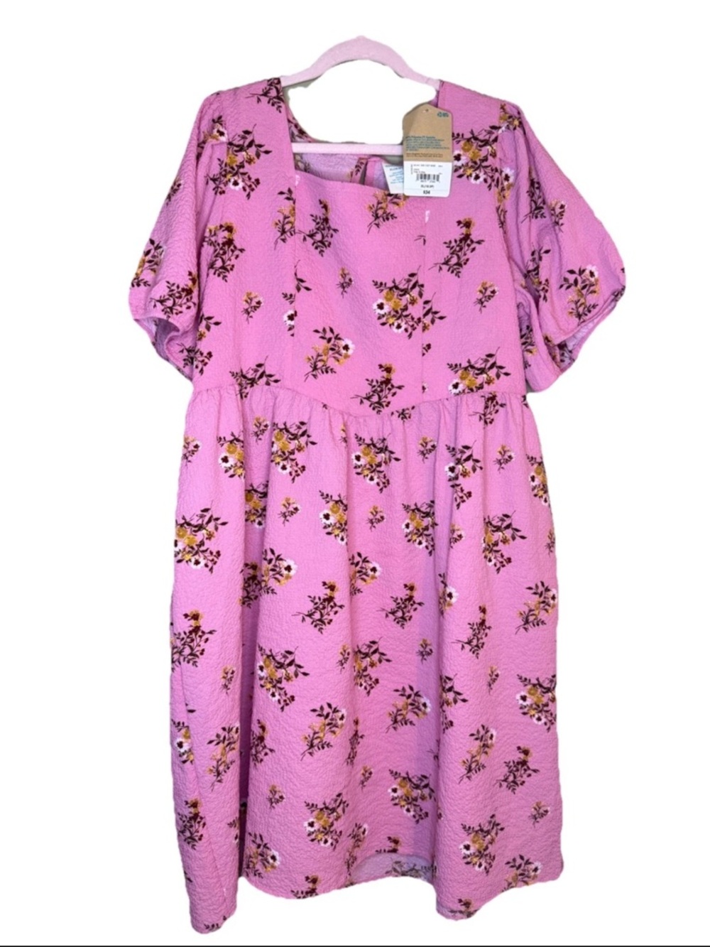 Thereabouts Girls XL Pink Floral Blouse Dress NWT